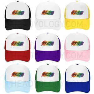 LGBTQ Hats Meshback Snapback PRIDE Print Unisex (choose your color)